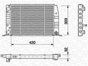 MAGNETI MARELLI 350213404000 radiatorius, variklio aušinimas 
 Aušinimo sistema -> Radiatorius/alyvos aušintuvas -> Radiatorius/dalys
811121253, 811121253 D, 811121253 F