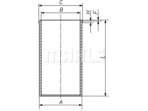 MAHLE ORIGINAL 640 WV 10 cilindro įvorė 
 Variklis -> Cilindrai/stūmokliai