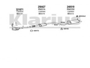KLARIUS 720650E išmetimo sistema 
 Išmetimo sistema -> Išmetimo sistema, visa