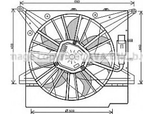 AVA QUALITY COOLING VO7509 ventiliatorius, radiatoriaus 
 Aušinimo sistema -> Oro aušinimas
30645719, 8634069, 8649901