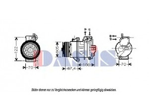 AKS DASIS 851846N kompresorius, oro kondicionierius 
 Oro kondicionavimas -> Kompresorius/dalys
1222300011, A1222300011