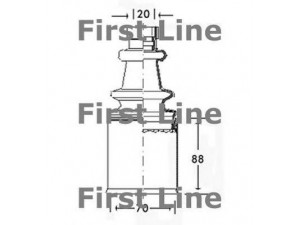 FIRST LINE FCB2547 gofruotoji membrana, kardaninis velenas 
 Ratų pavara -> Gofruotoji membrana
328769, 328769, 3287.69