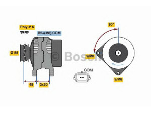 BOSCH 0 986 080 990 kintamosios srovės generatorius 
 Elektros įranga -> Kint. sr. generatorius/dalys -> Kintamosios srovės generatorius
82 00 323 137, 82 00 660 025