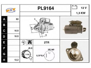 SNRA PL9164 starteris
FMR8107014, 5000134124, 5001014206