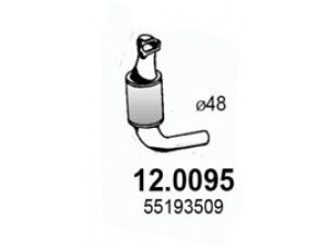 ASSO 12.0095 katalizatoriaus keitiklis 
 Išmetimo sistema -> Katalizatoriaus keitiklis
55193509, 55202601, 55214893, 55223356