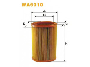 WIX FILTERS WA6010 oro filtras 
 Techninės priežiūros dalys -> Techninės priežiūros intervalai