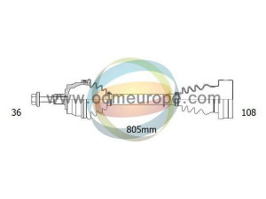 ODM-MULTIPARTS 18-212790 kardaninis velenas 
 Ratų pavara -> Kardaninis velenas
2K0407272E