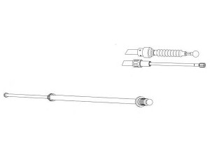 KAWE VW02187 trosas, stovėjimo stabdys 
 Stabdžių sistema -> Valdymo svirtys/trosai
1J0609721AC, 1J0609721AC, 1J0609721AP