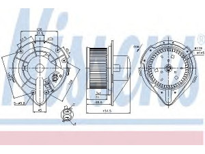 NISSENS 87066 vidaus pūtiklis 
 Šildymas / vėdinimas -> Orpūtė/dalys
176820021, 191820021, 357820021