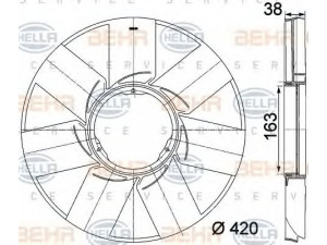 HELLA 8MV 376 757-471 ventiliatoriaus ratas, variklio aušinimas 
 Aušinimo sistema -> Radiatoriaus ventiliatorius
11 52 2 249 373, 2 249 373