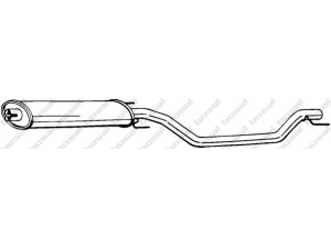 BOSAL 284-315 vidurinis duslintuvas 
 Išmetimo sistema -> Duslintuvas
58 52 272