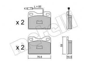 METELLI 22-0015-5 stabdžių trinkelių rinkinys, diskinis stabdys 
 Techninės priežiūros dalys -> Papildomas remontas
4248.70, 4248.72, 4248.85, 4250.07
