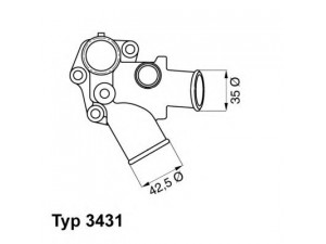 WAHLER 3431.80D termostatas, aušinimo skystis 
 Aušinimo sistema -> Termostatas/tarpiklis -> Thermostat
1336 A7, 4681 8413, 759 7659, 759 9824