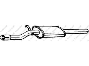 BOSAL 148-337 vidurinis duslintuvas 
 Išmetimo sistema -> Duslintuvas
7 689 125, 7 697 378