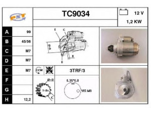 SNRA TC9034 starteris 
 Elektros įranga -> Starterio sistema -> Starteris