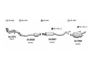 ASSO ART1638 išmetimo sistema 
 Išmetimo sistema -> Išmetimo sistema, visa