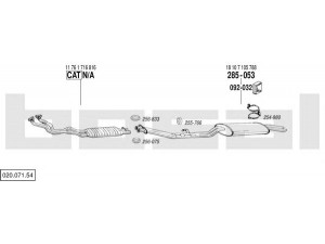 BOSAL 020.071.54 išmetimo sistema 
 Išmetimo sistema -> Išmetimo sistema, visa