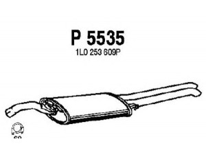FENNO P5535 galinis duslintuvas 
 Išmetimo sistema -> Duslintuvas
1L0253609F, 1L0253609J, 1L0253609P