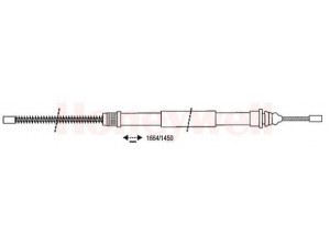 BENDIX 431039B trosas, stovėjimo stabdys 
 Stabdžių sistema -> Valdymo svirtys/trosai
7700539865, 7700539994, 7704001811
