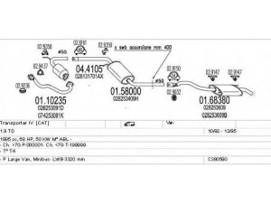 MTS C380590002553 išmetimo sistema 
 Išmetimo sistema -> Išmetimo sistema, visa