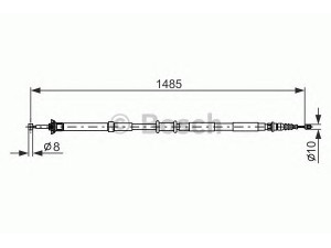 BOSCH 1 987 477 971 trosas, stovėjimo stabdys 
 Stabdžių sistema -> Valdymo svirtys/trosai
46829767