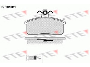 FTE BL2818B1 stabdžių trinkelių rinkinys, diskinis stabdys 
 Techninės priežiūros dalys -> Papildomas remontas
500 02883 4, 00000-A00906, 00000-A01225