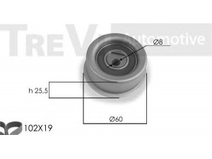 TREVI AUTOMOTIVE KD1045 paskirstymo diržo komplektas 
 Techninės priežiūros dalys -> Papildomas remontas