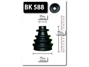 SHAFTEC BK588 gofruotoji membrana, kardaninis velenas 
 Ratų pavara -> Gofruotoji membrana
