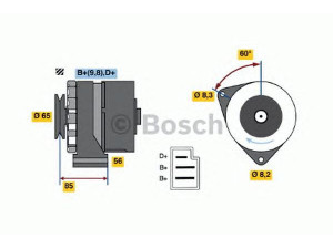 BOSCH 0 986 031 010 kintamosios srovės generatorius 
 Elektros įranga -> Kint. sr. generatorius/dalys -> Kintamosios srovės generatorius
028 903 023 A, 028 903 023 B, 055 903 023 B