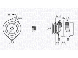 MAGNETI MARELLI 063532608010 kintamosios srovės generatorius 
 Elektros įranga -> Kint. sr. generatorius/dalys -> Kintamosios srovės generatorius
37300-42354, 37300-42355, 37300-42356