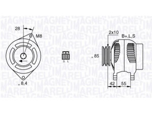 MAGNETI MARELLI 063532608010 kintamosios srovės generatorius 
 Elektros įranga -> Kint. sr. generatorius/dalys -> Kintamosios srovės generatorius
37300-42354, 37300-42355, 37300-42356