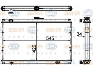 HELLA 8MK 376 732-561 radiatorius, variklio aušinimas