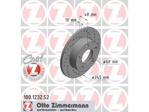 ZIMMERMANN 100.1232.52 stabdžių diskas 
 Dviratė transporto priemonės -> Stabdžių sistema -> Stabdžių diskai / priedai
8D0 615 601 A, 8E0 615 601 A