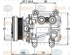 HELLA 8FK 351 134-491 kompresorius, oro kondicionierius 
 Oro kondicionavimas -> Kompresorius/dalys
C2S1 9412, C2S4 7472, XR82897, XR89 201