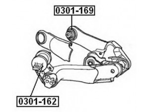 ASVA 0301-162 valdymo svirties/išilginių svirčių įvorė 
 Ašies montavimas/vairavimo mechanizmas/ratai -> Valdymo svirtis/pasukamosios svirties sujungimas -> Montavimas/sutvirtinimas
52370-SWA-A01, 52371-SWA-A01