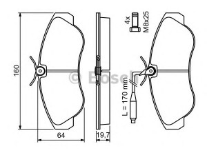 BOSCH 0 986 424 031 stabdžių trinkelių rinkinys, diskinis stabdys 
 Techninės priežiūros dalys -> Papildomas remontas
71752993, 9945810, 4251 18, 4251 19