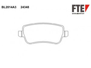 FTE BL2014A3 stabdžių trinkelių rinkinys, diskinis stabdys