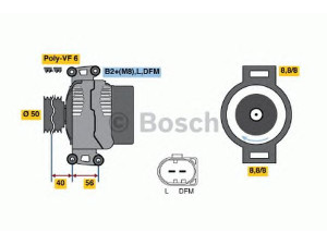 BOSCH 0 124 625 019 kintamosios srovės generatorius 
 Elektros įranga -> Kint. sr. generatorius/dalys -> Kintamosios srovės generatorius
012 154 98 02, A 012 154 98 02