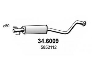 ASSO 34.6009 vidurinis duslintuvas 
 Išmetimo sistema -> Duslintuvas
24423018, 5852063, 5852069, 5852109