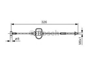 BOSCH 1 987 477 929 trosas, stovėjimo stabdys 
 Stabdžių sistema -> Valdymo svirtys/trosai
1073151, 1076707, 98AG 2853 AF