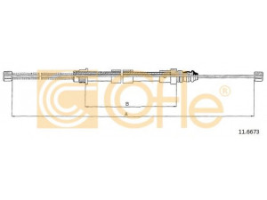 COFLE 11.6673 trosas, stovėjimo stabdys 
 Stabdžių sistema -> Valdymo svirtys/trosai
6006000595