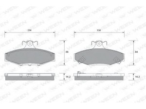 WEEN 151-2148 stabdžių trinkelių rinkinys, diskinis stabdys 
 Techninės priežiūros dalys -> Papildomas remontas
4841305000, 48413050A0, 4841305000