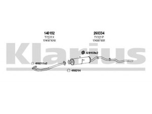 KLARIUS 900257E išmetimo sistema 
 Išmetimo sistema -> Išmetimo sistema, visa