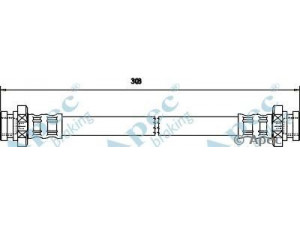 APEC braking HOS3474 stabdžių žarnelė 
 Stabdžių sistema -> Stabdžių žarnelės
46214AX600