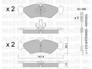 METELLI 22-0571-0K stabdžių trinkelių rinkinys, diskinis stabdys 
 Techninės priežiūros dalys -> Papildomas remontas