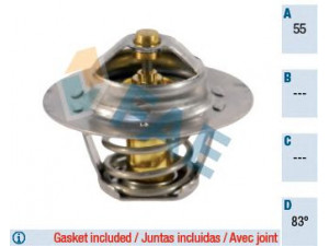 FAE 5205383 termostatas, aušinimo skystis 
 Aušinimo sistema -> Termostatas/tarpiklis -> Thermostat
96.160.902, 9616090280, 1338.39