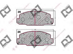 DJ PARTS BP1580 stabdžių trinkelių rinkinys, diskinis stabdys 
 Techninės priežiūros dalys -> Papildomas remontas
04465-36030, 04465-36080, 04465-37040