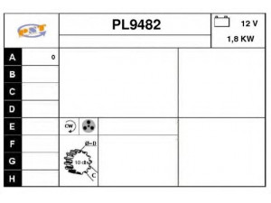 SNRA PL9482 starteris
2873B058, M80R1,8