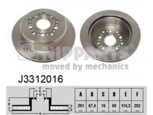 NIPPARTS J3312016 stabdžių diskas 
 Stabdžių sistema -> Diskinis stabdys -> Stabdžių diskas
42431-50020