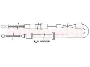BENDIX 431252B trosas, stovėjimo stabdys 
 Stabdžių sistema -> Valdymo svirtys/trosai
522549, 90125512, 90125512